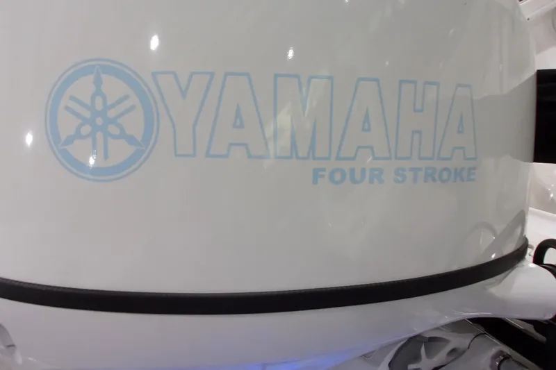 Slide: The Image of Yamaha four-stroke engine on 2022 Key West 1720 Sportsman boat. - 15