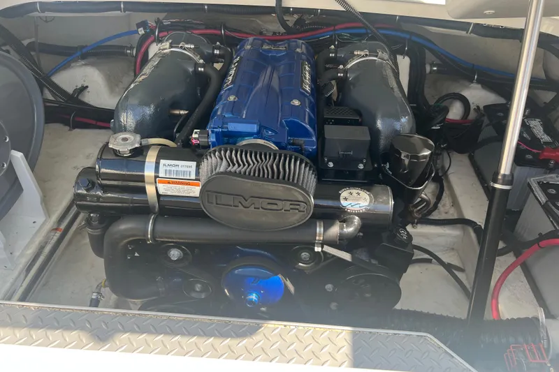 Slide: The Image of Engine compartment of a 2018 Formula 270 Sun Sport boat with Ilmor engine. - 26