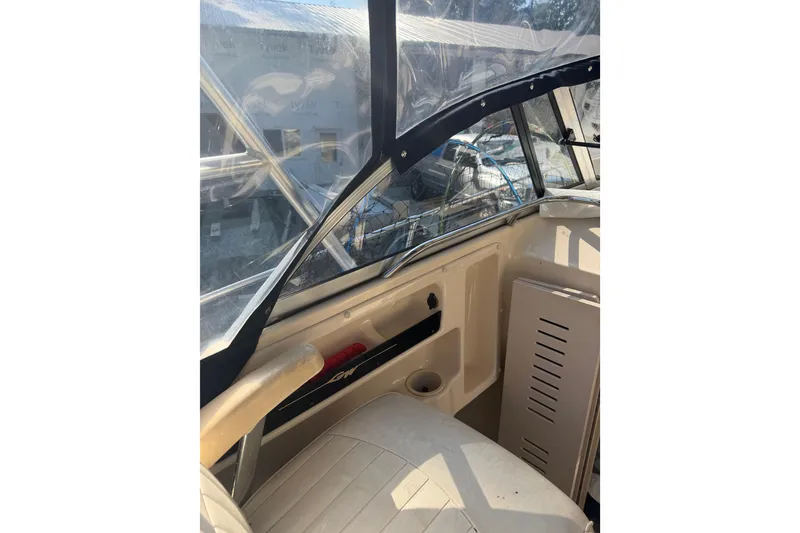 Slide: The Image of Close-up of Yamaha F300NCA engine part on 2006 Grady-White Seafarer 228 boat. - 16