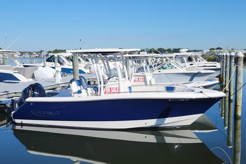 The Image of 2023 Robalo R230 Center Console boat for sale at marina dock. - 0