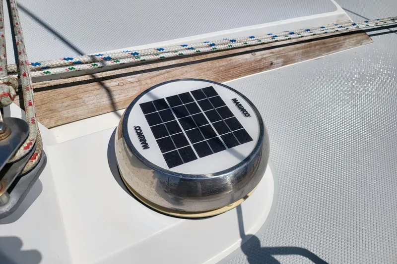 Slide: The Image of Solar vent on 1993 Catalina 34 sailboat deck. - 16