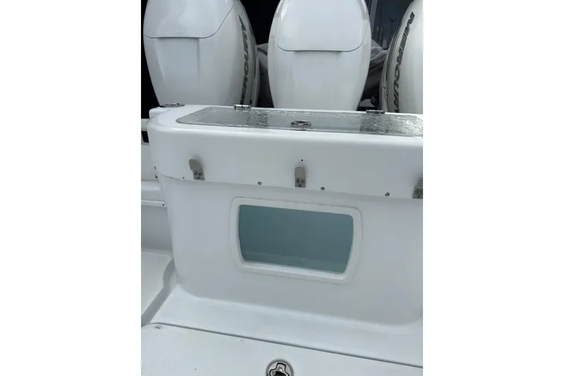 Slide: The Image of 2021 Yellowfin 36 Offshore boat with Mercury engines and livewell. - 15