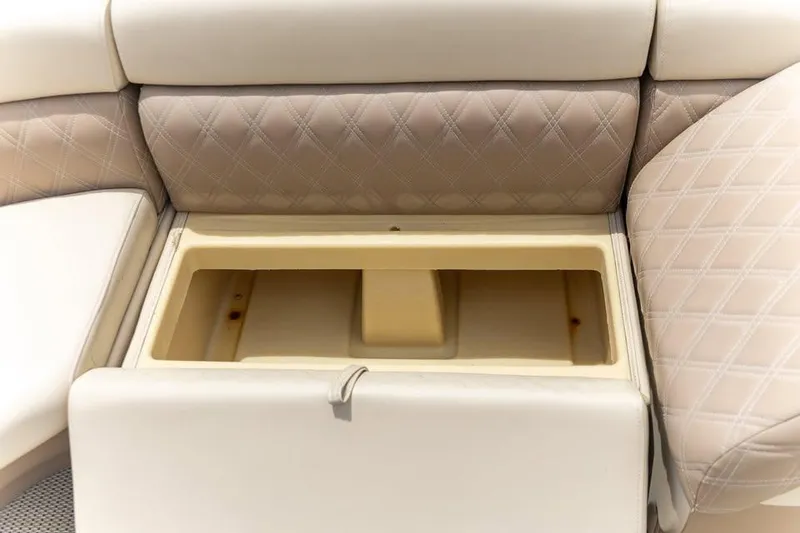 Slide: The Image of Luxurious seating with storage on 2022 Massimo Marine P-23 MAX Limited boat. - 14