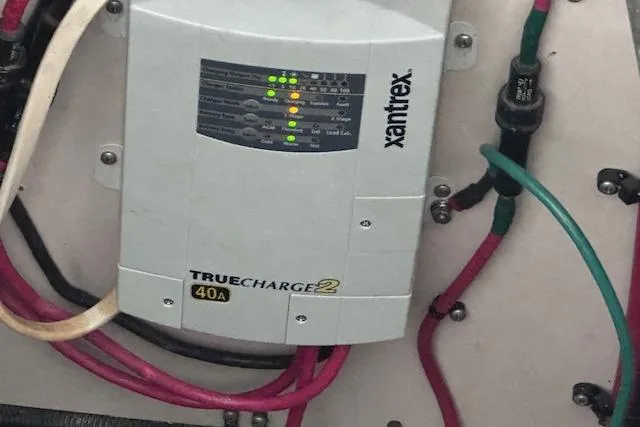 Slide: The Image of Xantrex TrueCharge2 40A battery charger in 1994 Mainship 40 Sedan Bridge. - 31