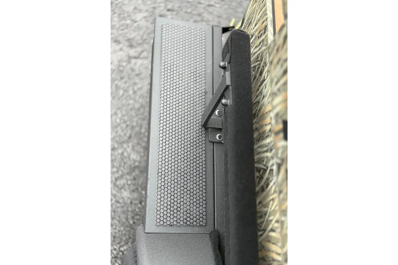 Slide: The Image of Close-up of Tracker Grizzly 1650 T Prairie Wings Edition 2026 boat detail. - 37