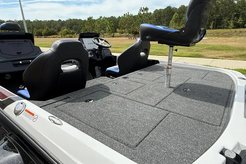 Slide: The Image of 2026 Nitro Z21 XL Pro boat interior with seating and storage compartments. - 3