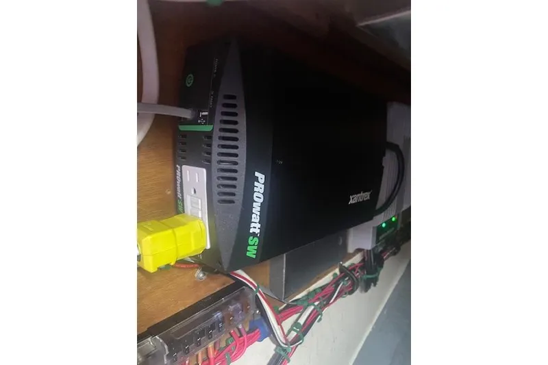 Slide: The Image of Xantrex PROwatt SW inverter installed on 1978 Hinterhoeller Niagara 35 Classic sailboat. - 47