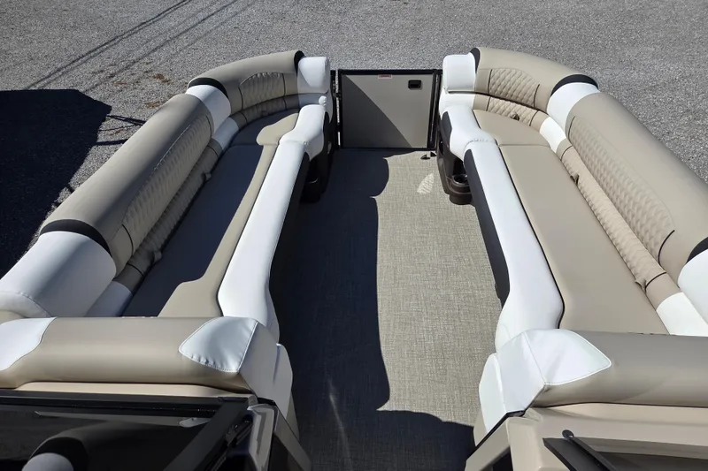 Slide: The Image of Luxurious seating on 2026 Avalon 2785 Excalibur LTD Windshield Quad Lounger. - 10