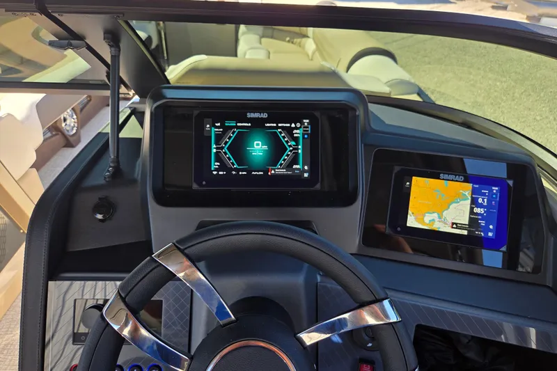 Slide: The Image of 2026 Avalon 2785 Excalibur LTD dashboard with advanced navigation displays and steering wheel. - 14