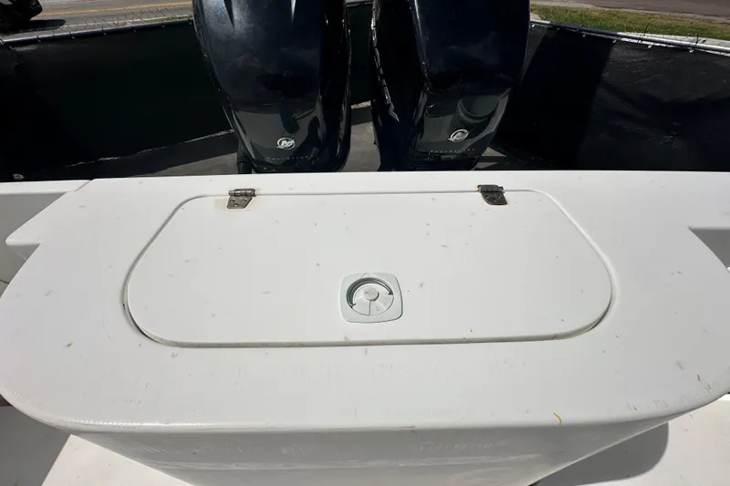 Slide: The Image of Triple axle trailer with alloy wheels for 2001 Contender 35 Side Console boat. - 100