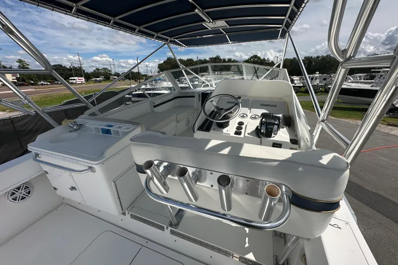 Slide: The Image of Close-up of dual RPM gauges on a 2001 Contender 35 Side Console boat. - 25