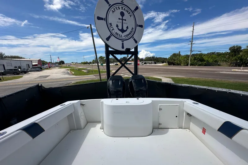 Slide: The Image of Fuel filter system inside a 2001 Contender 35 Side Console boat compartment. - 97