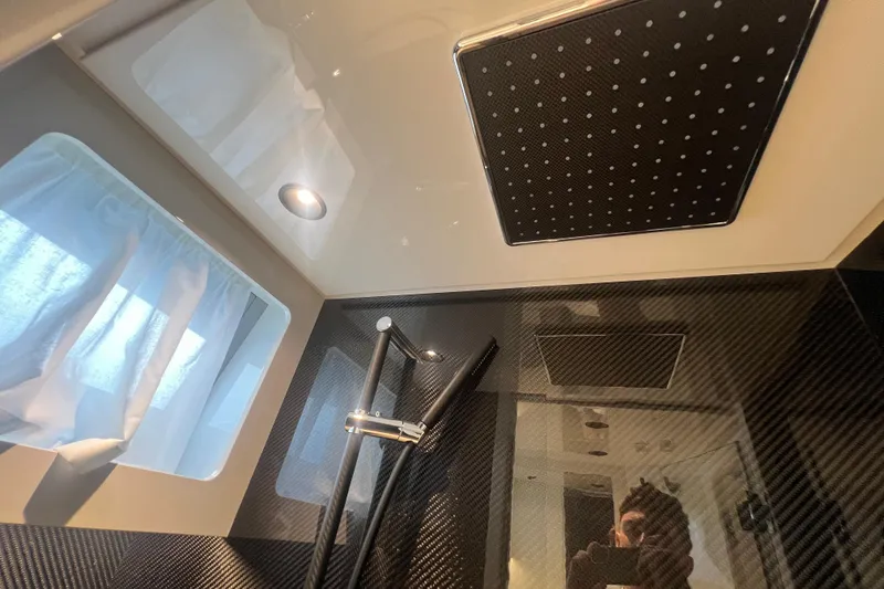 Slide: The Image of Luxurious bathroom interior of 2023 Canados 493 Gladiator yacht with modern shower design. - 30