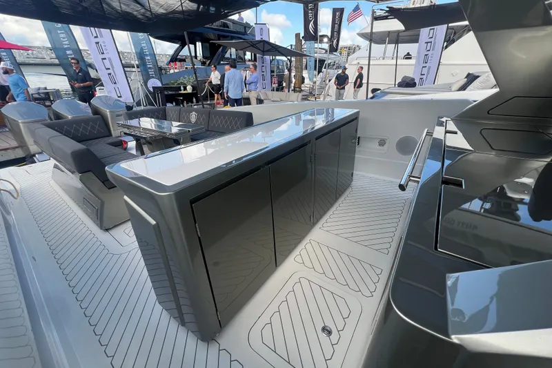 Slide: The Image of 2023 Canados 493 Gladiator yacht interior with sleek design and modern amenities. - 8