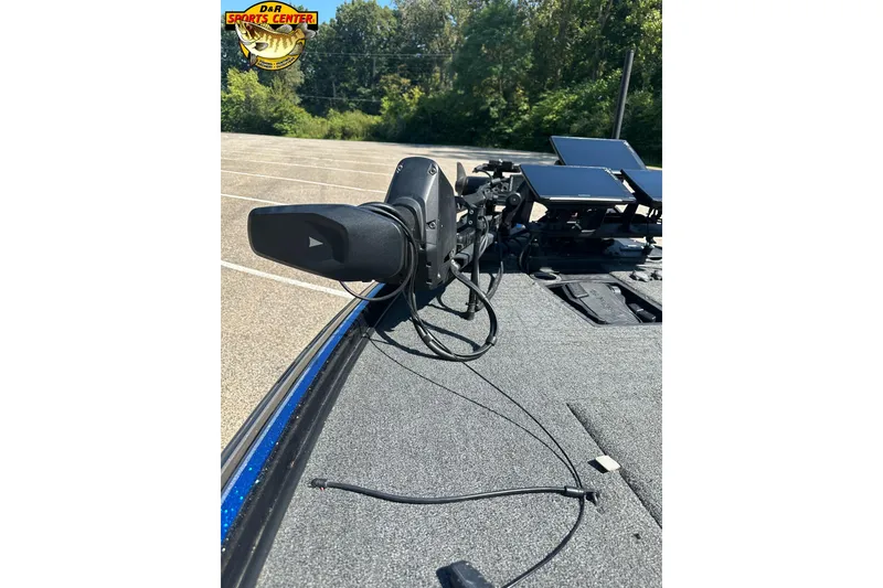 Slide: The Image of 2024 Nitro Z21 XL boat with advanced fishing equipment on deck. - 9