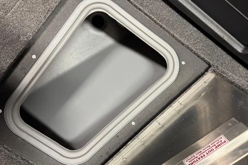 Slide: The Image of Storage compartment in 2025 Tracker Pro Guide V-175 Combo boat interior. - 17