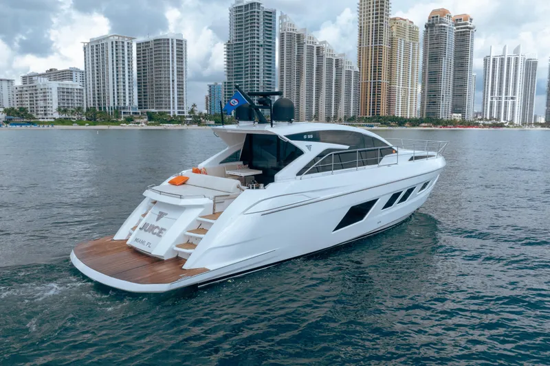 Slide: The Image of Luxurious 2019 Filippetti S55 yacht cruising near city skyline. - 27