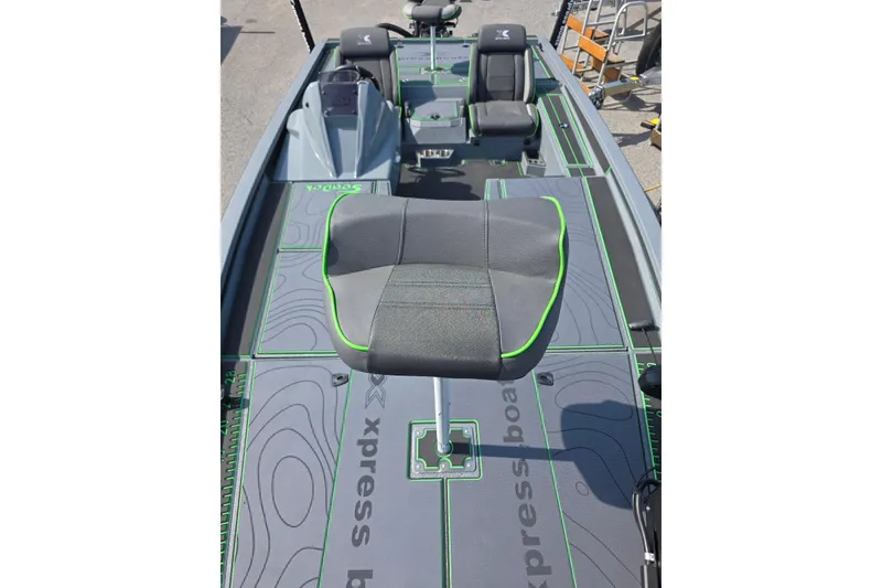 Slide: The Image of 2026 Xpress XR21 boat interior with sleek seating and modern design. - 18