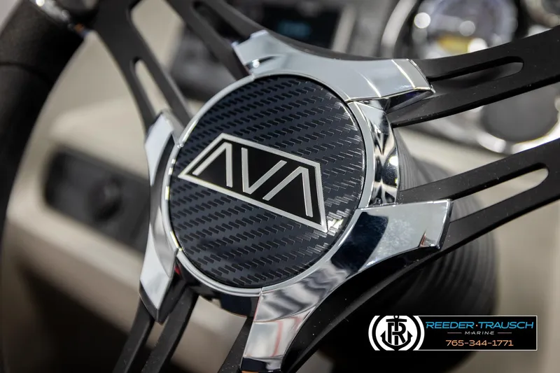 Slide: The Image of Steering wheel of 2026 Avalon LSZ Vrl boat with carbon fiber design. - 33