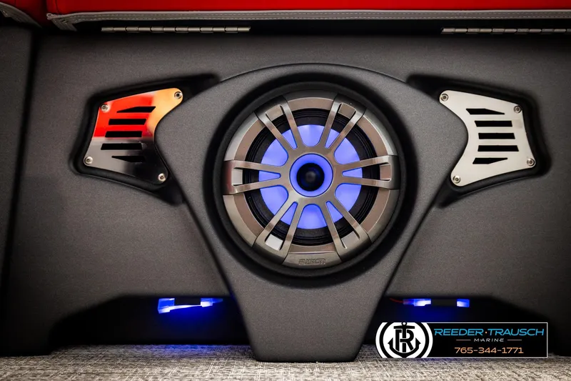 Slide: The Image of 2026 Avalon LSZ Vrl speaker system with blue LED lighting. - 43