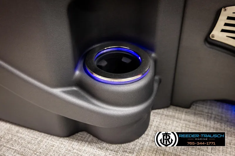 Slide: The Image of Illuminated cup holder in 2026 Avalon LSZ Vrl boat interior. - 45