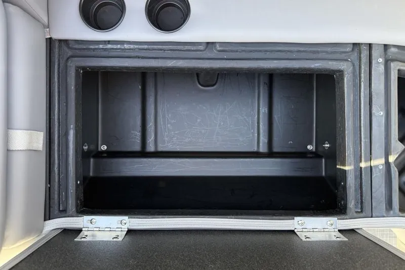 Slide: The Image of Storage compartment in 2026 Premier 220 Sunscape RF boat interior. - 24