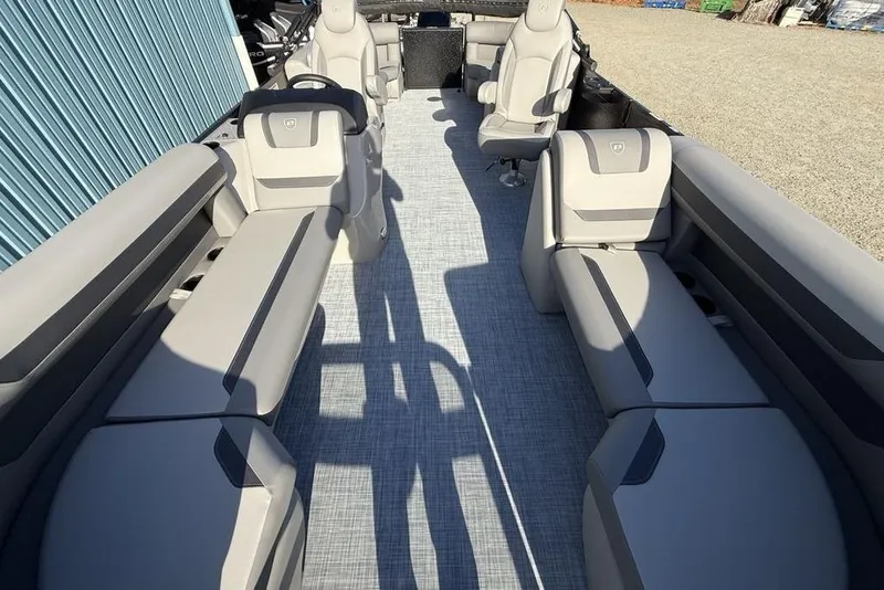 Slide: The Image of 2026 Premier 220 Sunscape RF boat interior with luxurious seating and modern design. - 25