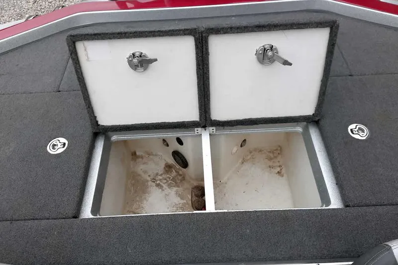 Slide: The Image of 2015 Ranger Z521C Ranger Cup Equipped boat storage compartments open. - 38