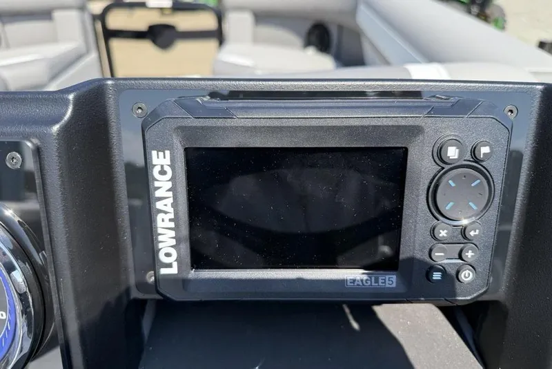 Slide: The Image of Lowrance Eagle 5 display on 2026 Premier 220 Sunscape RF boat dashboard. - 14
