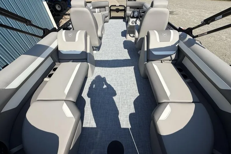 Slide: The Image of 2026 Premier 220 Sunscape RF boat interior with spacious seating and modern design. - 26
