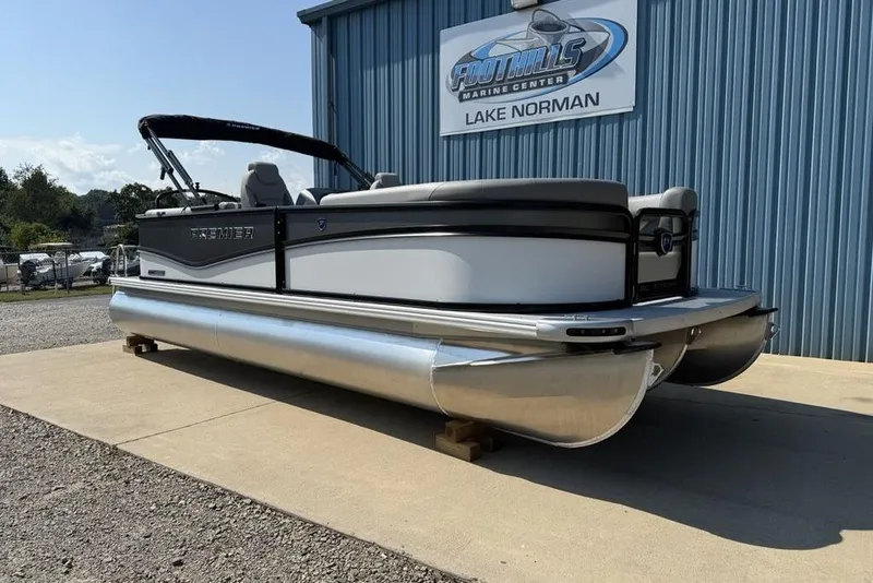 Slide: The Image of 2026 Premier 220 Sunscape RF pontoon boat at Foothills Marine Center, Lake Norman. - 3
