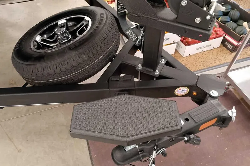 Slide: The Image of 2026 Ranger RT188P trailer hitch with spare tire and step platform. - 5