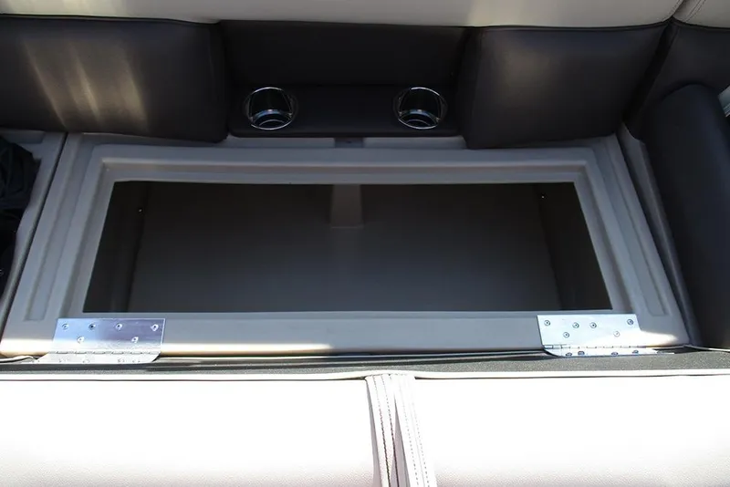 Slide: The Image of Storage compartment in 2026 Bentley Pontoons 243 Fish CWT with cup holders. - 33