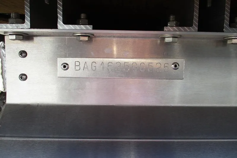 Slide: The Image of Serial number plate on 2026 Bentley Pontoons 243 Fish CWT boat. - 41
