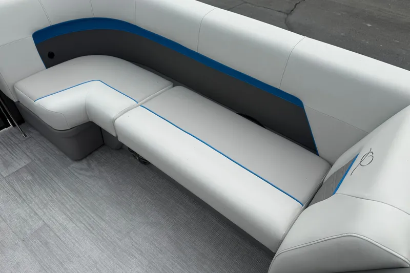 Slide: The Image of Luxurious seating in 2026 Qwest E-CLASS 22 RLS boat, featuring modern design and comfort. - 12