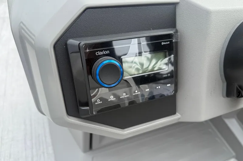 Slide: The Image of Clarion audio system in 2026 Qwest E-CLASS 22 RLS with Bluetooth connectivity. - 16