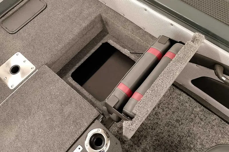 Slide: The Image of Interior of 2026 Ranger VX1988 WT boat with storage compartment and seating. - 34