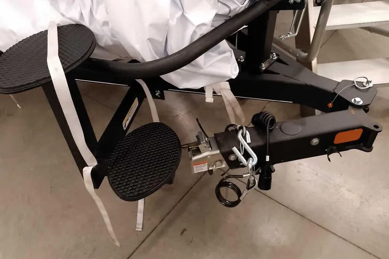 Slide: The Image of Trailer hitch and step of 2026 Ranger VX1988 WT on concrete floor. - 6