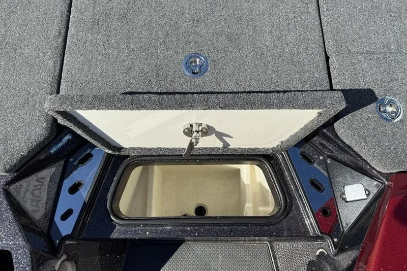 Slide: The Image of 2023 Ranger Z520R Ranger Cup Equipped boat storage compartment with open lid. - 17