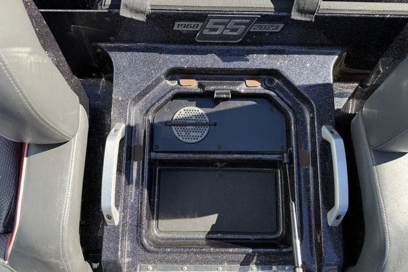Slide: The Image of 2023 Ranger Z520R Ranger Cup Equipped boat interior with storage compartment. - 18