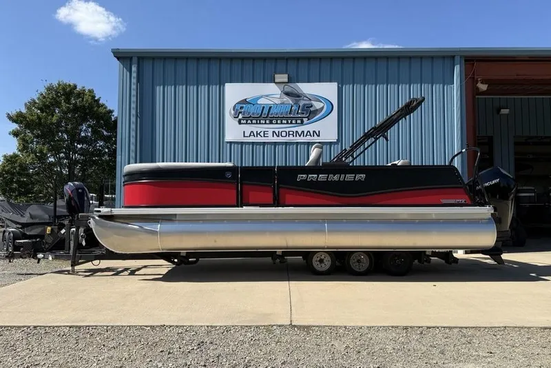 The Image of 2026 Premier 220 SUNSCAPE RL pontoon boat at Foothills Marine Center, Lake Norman. - 1