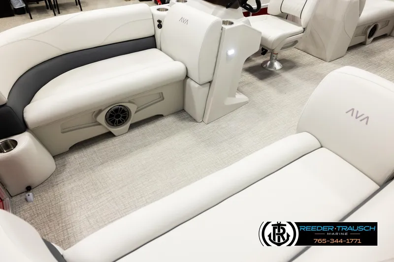 Slide: The Image of Luxurious interior of 2026 Avalon VLS QL boat with plush seating and modern design. - 10