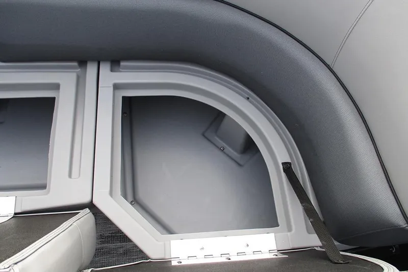 Slide: The Image of Interior storage compartment of 2026 Bentley Pontoons Legacy 240 Navigator boat. - 12