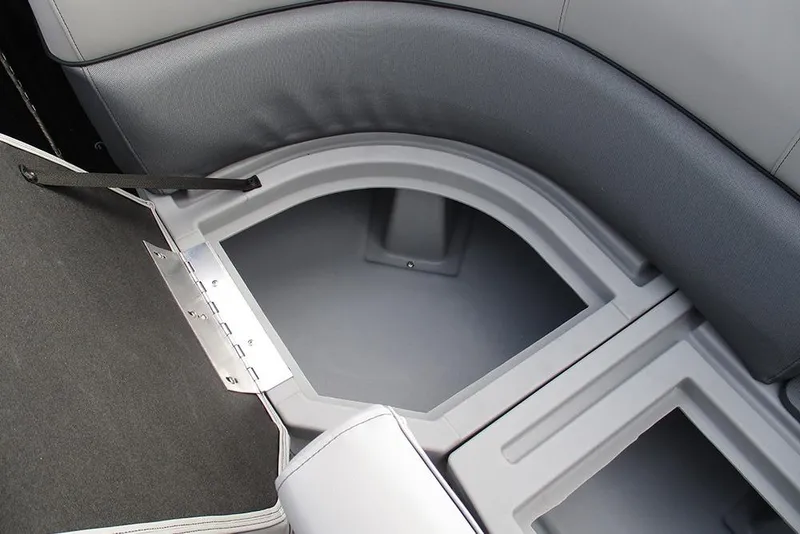 Slide: The Image of Storage compartment in 2026 Bentley Pontoons Legacy 240 Navigator boat interior. - 23