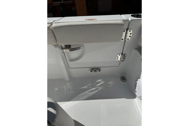 Slide: The Image of Interior view of 2025 Sea Hunt Ultra 239 SE boat, featuring a sleek, modern design. - 7