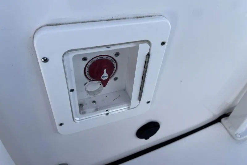 Slide: The Image of Battery switch panel on 2026 Tidewater 2300 Carolina Bay boat. - 43