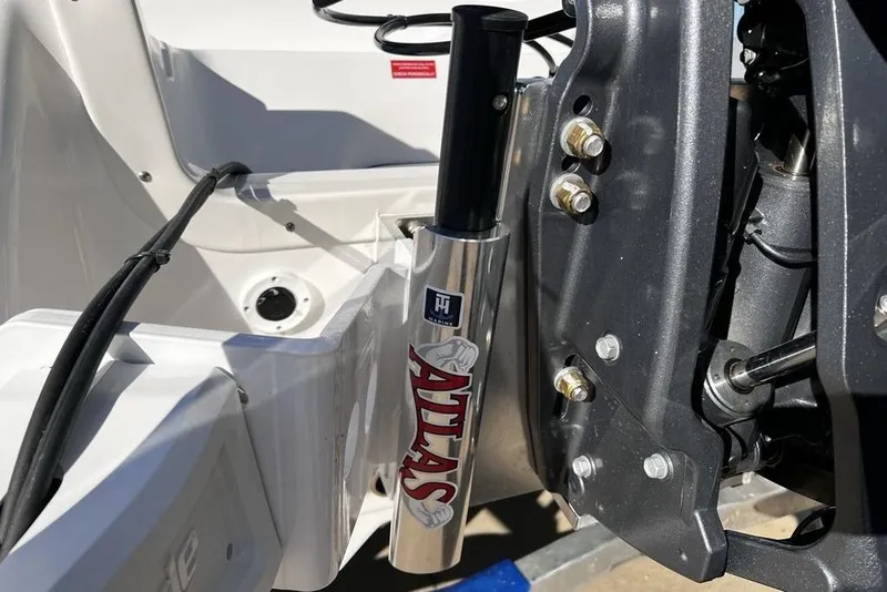 Slide: The Image of Close-up of 2026 Tidewater 2300 Carolina Bay boat engine components. - 8