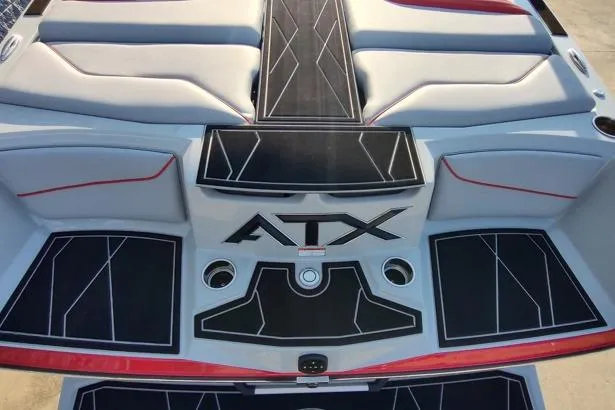 Slide: The Image of 2026 ATX Surf Boats 22 Type-S rear deck with sleek design and modern detailing. - 12