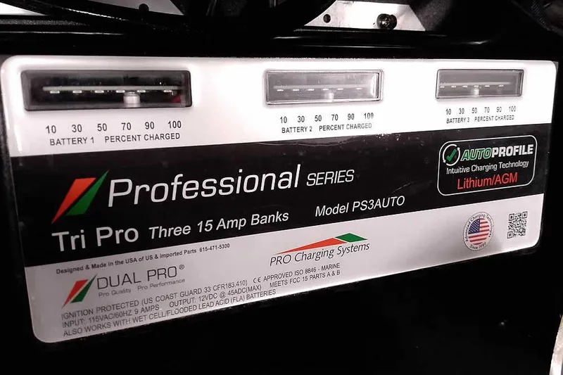 Slide: The Image of 2025 Ranger Z518 Ranger Cup Equipped with Dual Pro Tri Pro battery charger, model PS3AUTO. - 37