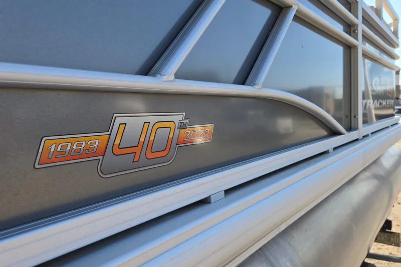 Slide: The Image of 2023 Sun Tracker Party Barge 22 RF DLX, 40th anniversary edition detail. - 10